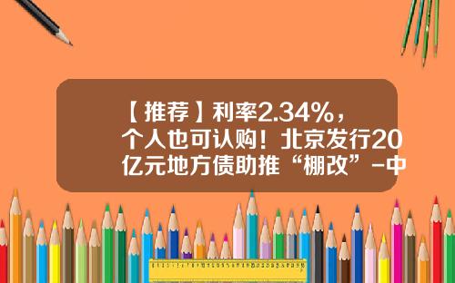 【推荐】利率2.34%，个人也可认购！北京发行20亿元地方债助推“棚改”-中债资信评估有限责任公司