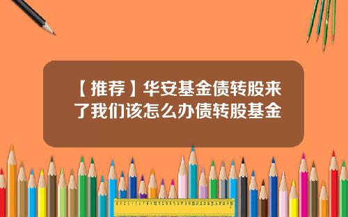 【推荐】华安基金债转股来了我们该怎么办债转股基金