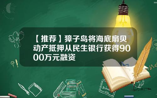 【推荐】獐子岛将海底扇贝动产抵押从民生银行获得9000万元融资