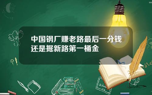 中国钢厂赚老路最后一分钱还是掘新路第一桶金