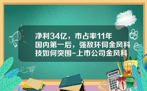 净利34亿，市占率11年国内第一后，强敌环伺金风科技如何突围-上市公司金风科技