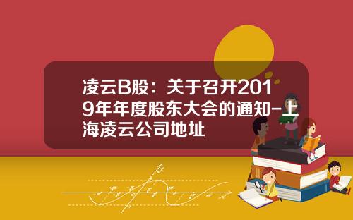凌云B股：关于召开2019年年度股东大会的通知-上海凌云公司地址