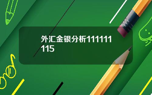 外汇金银分析111111115