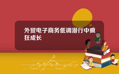 外贸电子商务低调潜行中疯狂成长