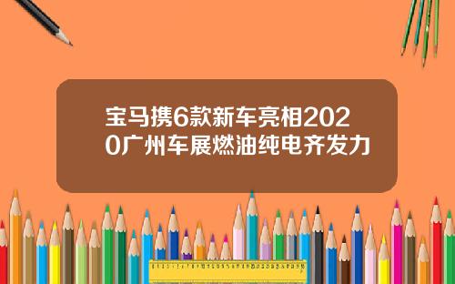 宝马携6款新车亮相2020广州车展燃油纯电齐发力
