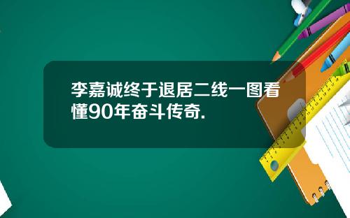 李嘉诚终于退居二线一图看懂90年奋斗传奇.
