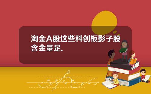 淘金A股这些科创板影子股含金量足.