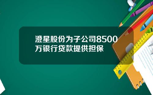 澄星股份为子公司8500万银行贷款提供担保