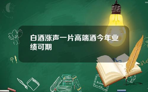 白酒涨声一片高端酒今年业绩可期