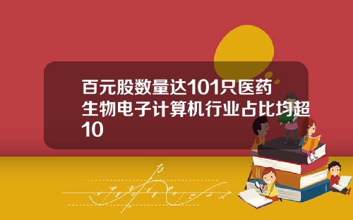 百元股数量达101只医药生物电子计算机行业占比均超10