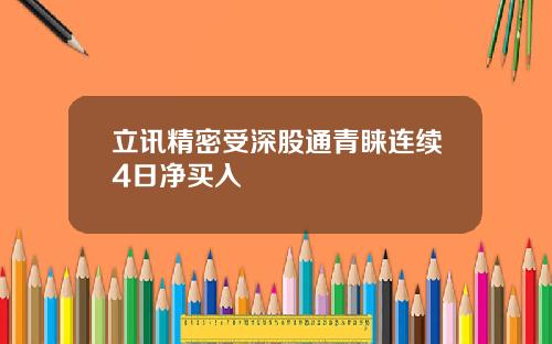 立讯精密受深股通青睐连续4日净买入