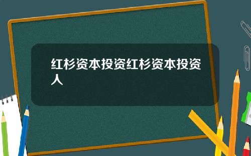 红杉资本投资红杉资本投资人