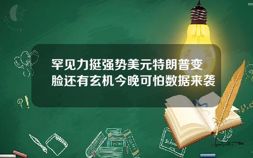 罕见力挺强势美元特朗普变脸还有玄机今晚可怕数据来袭