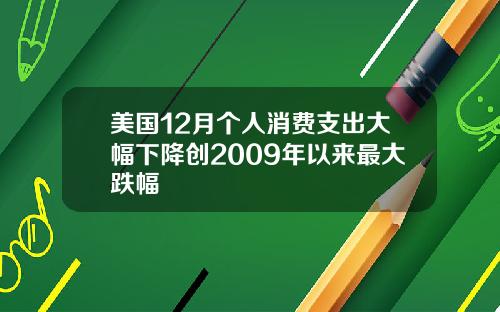 美国12月个人消费支出大幅下降创2009年以来最大跌幅