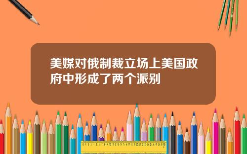 美媒对俄制裁立场上美国政府中形成了两个派别
