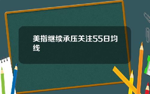 美指继续承压关注55日均线