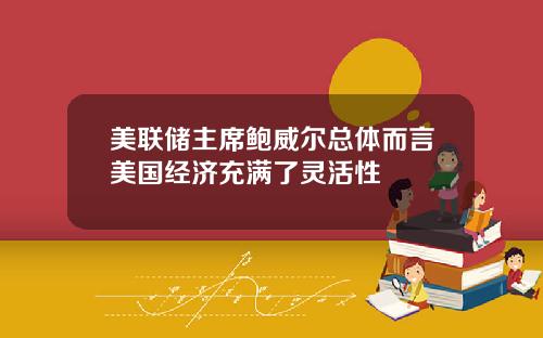 美联储主席鲍威尔总体而言美国经济充满了灵活性