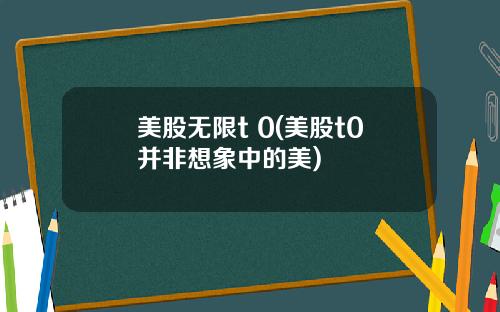 美股无限t 0(美股t0并非想象中的美)