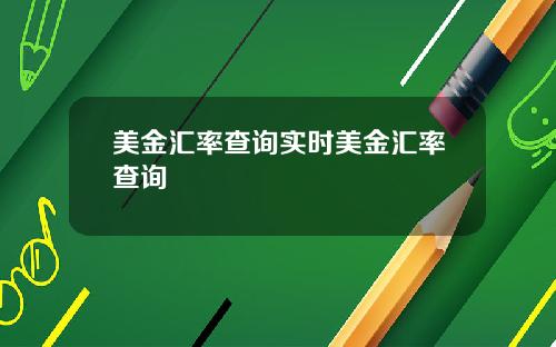 美金汇率查询实时美金汇率查询