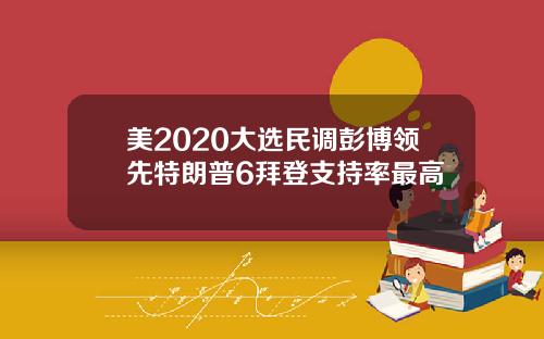 美2020大选民调彭博领先特朗普6拜登支持率最高