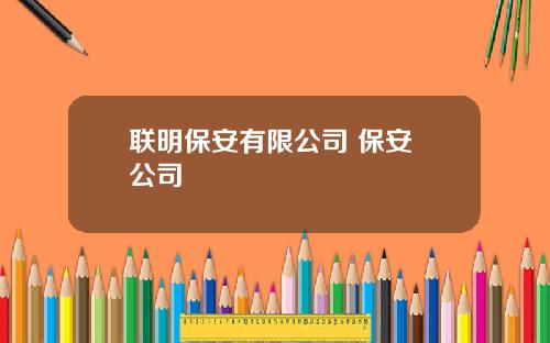 联明保安有限公司 保安 公司