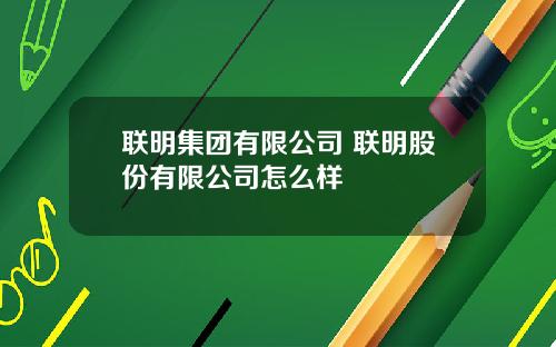 联明集团有限公司 联明股份有限公司怎么样