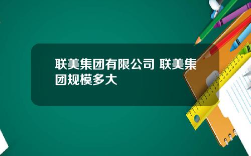 联美集团有限公司 联美集团规模多大