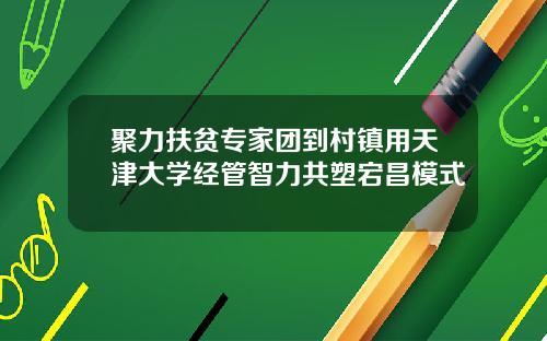聚力扶贫专家团到村镇用天津大学经管智力共塑宕昌模式