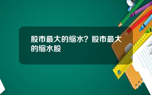 股市最大的缩水？股市最大的缩水股