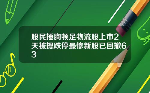 股民捶胸顿足物流股上市2天被摁跌停最惨新股已回撤63