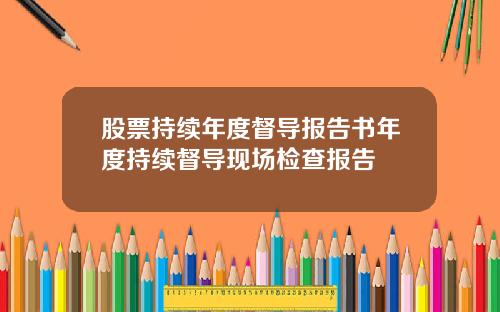 股票持续年度督导报告书年度持续督导现场检查报告