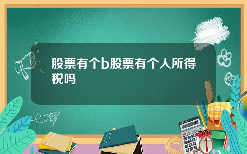 股票有个b股票有个人所得税吗