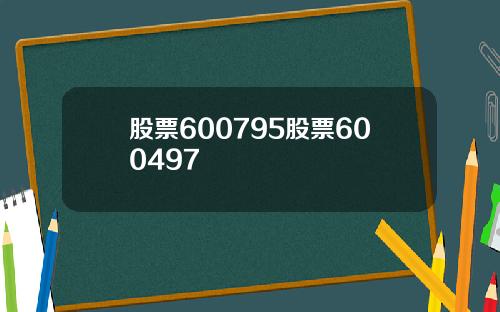 股票600795股票600497