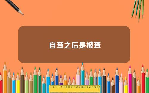 自查之后是被查