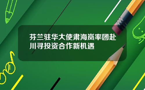 芬兰驻华大使肃海岚率团赴川寻投资合作新机遇