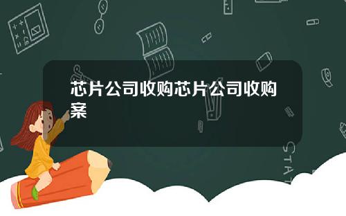 芯片公司收购芯片公司收购案