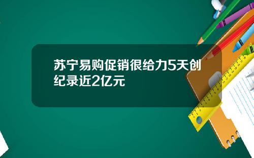 苏宁易购促销很给力5天创纪录近2亿元