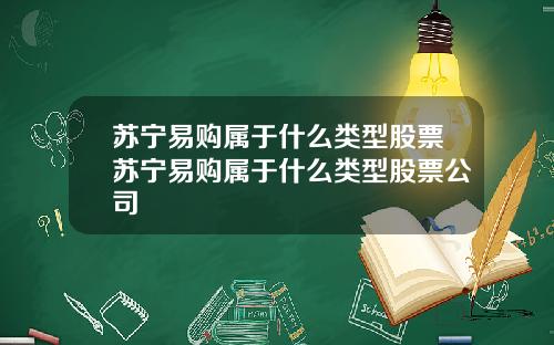 苏宁易购属于什么类型股票苏宁易购属于什么类型股票公司