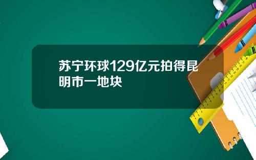 苏宁环球129亿元拍得昆明市一地块