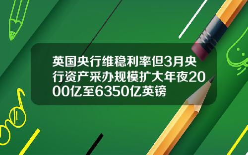 英国央行维稳利率但3月央行资产采办规模扩大年夜2000亿至6350亿英镑