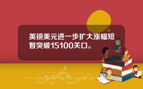 英镑美元进一步扩大涨幅短暂突破15100关口。