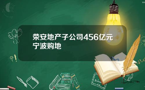 荣安地产子公司456亿元宁波购地