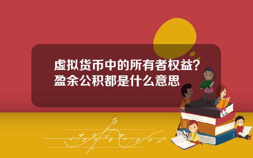 虚拟货币中的所有者权益？盈余公积都是什么意思