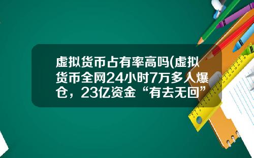 虚拟货币占有率高吗(虚拟货币全网24小时7万多人爆仓，23亿资金“有去无回”，发生了什么？)