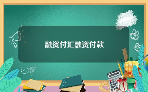 融资付汇融资付款