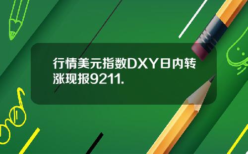 行情美元指数DXY日内转涨现报9211.