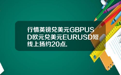 行情英镑兑美元GBPUSD欧元兑美元EURUSD短线上扬约20点.