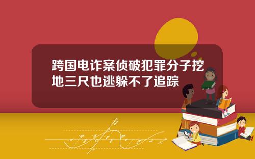 跨国电诈案侦破犯罪分子挖地三尺也逃躲不了追踪