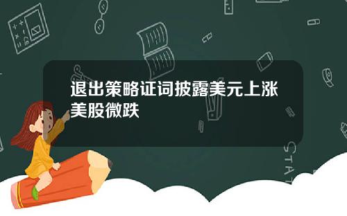 退出策略证词披露美元上涨美股微跌