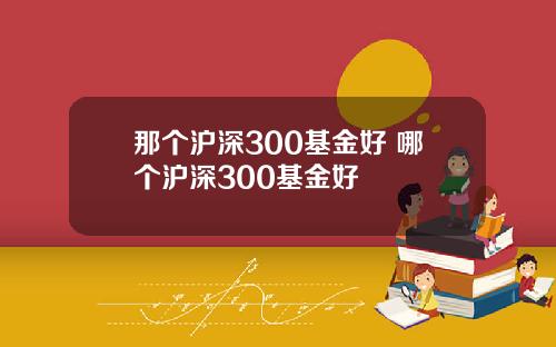 那个沪深300基金好 哪个沪深300基金好